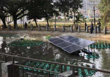 ระบบเติมอากาศพลังงานแสงอาทิตย์ 750W จำนวน 2 ชุดในเซินเจิ้น